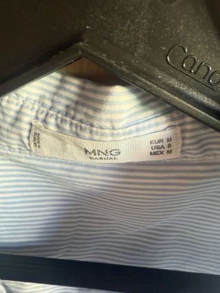 Camisa Mango Rayas Azul Talla XS