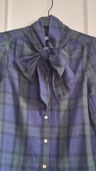 Blusa lazada tartán viral