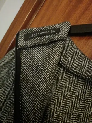 Vestido Cinza e Preto