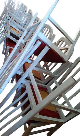 Lote 56 Sillas Madera Restaurante Bar Hostelería