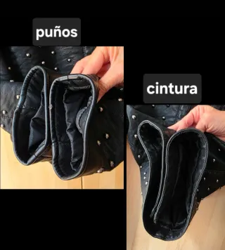 Chaqueta efecto piel Mango tachuelas