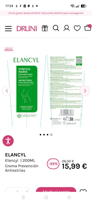 Elancyl Stretch Marks Gel Crema 200ml