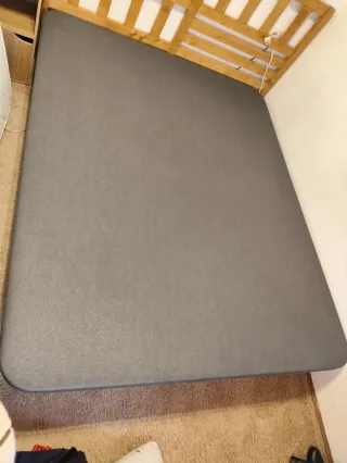 Base tapizada y colchón muelles ensacados 150x190