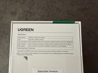 Caricabatterie UGREEN Nexode 100W 4 Porte SIGILLATO