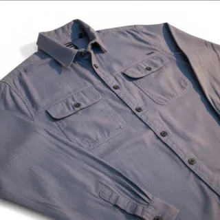 Camisa Dunmore Azul / Talla L / Algodón Premium