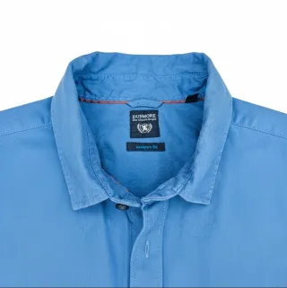 Camisa Dunmore Azul / Talla L / Algodón Premium