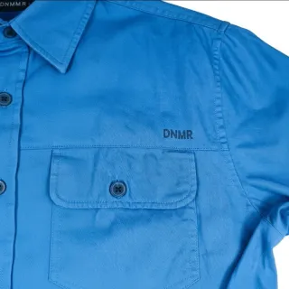 Camisa Dunmore Azul / Talla L / Algodón Premium
