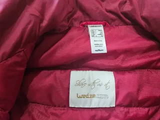 Chaqueta plumas mujer granate y rosa fucsia oscuro