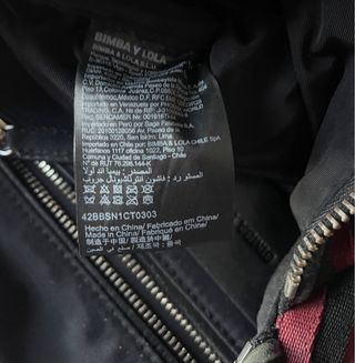 Bolso Bimba y Lola Rayas Rojo y Negro