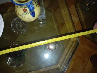 Juego 2 mesas cristal salón alta calidad