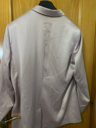 Top lentejuelas plateado talla 50