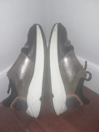 Zapatillas deportivas mujer negras y verde oliva