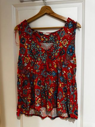 Camiseta estampada de tirantes (Springfield) - XL