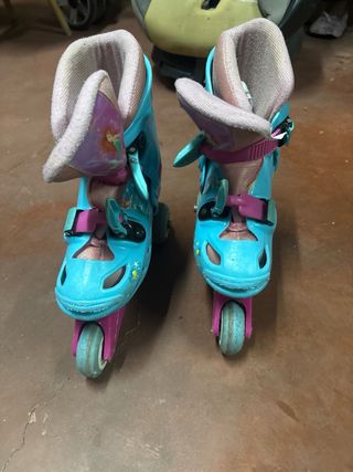 Patines ajustables niña rosa y azul