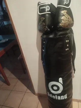 Saco Boxeo + Guantes + Soporte