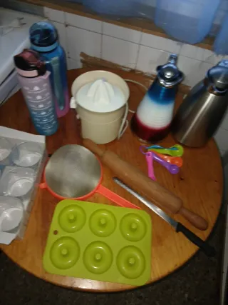 Set Cocina: Vaso, Jarra, Molde Donut