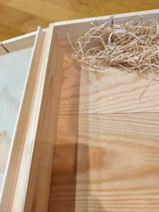 Caja de madera botellero