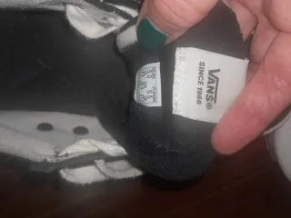 Deportivas Vans Negras y Blancas Talla X