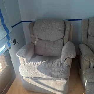 Sofá 2 plazas y sillón individual tela