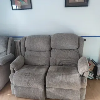 Sofá 2 plazas y sillón individual tela