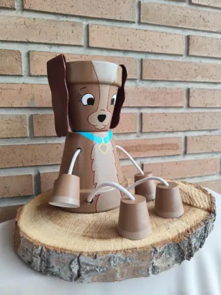 Maceta decorativa perro cerámica