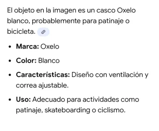 Lote 2 Cascos Unisex Blancos Marca Oxelo.