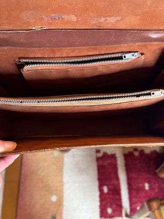 Bolso Piel Cocodrilo Marrón Naranja