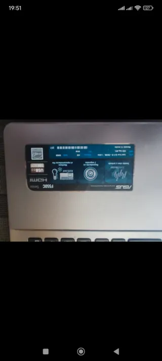 Portátil Asus F550c Negro/Plateado