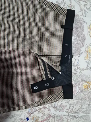 Falda corta cuadros multicolor