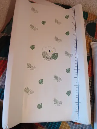 Cuna madera bebé 120x60x80cm, colchón y cambiador