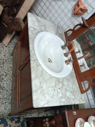 Mueble baño Art Deco Mármol y Madera