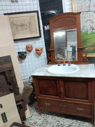 Mueble baño Art Deco Mármol y Madera