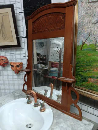 Mueble baño Art Deco Mármol y Madera