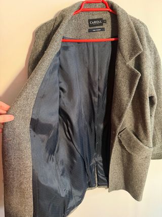 Abrigo Caroll Paris 100% Lana Gris