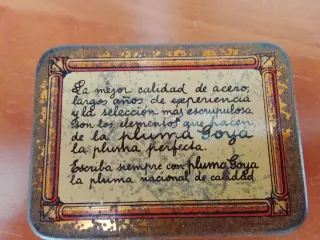 Cajita Metálica Pluma Goya Perfecta