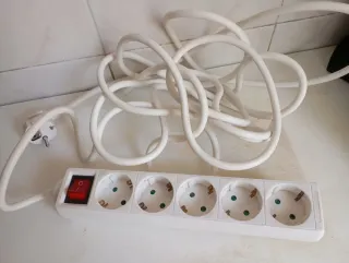 Regleta alargador 5 entradas con interruptor