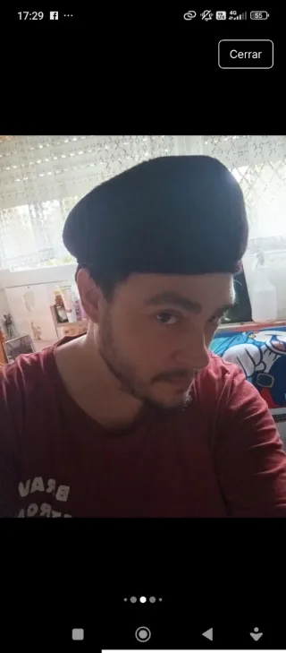 BOINA RUSA,ANTIGUA,PIEL,CON OREJERAS