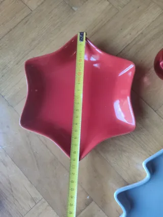 Platos Decorativos Navidad Estrella y Árbol