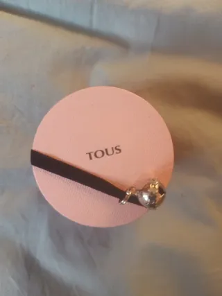 Anillo Tous Corazones Ajustable Plata Rosa