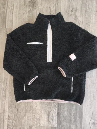 Sudadera borreguillo negra talla M de levis