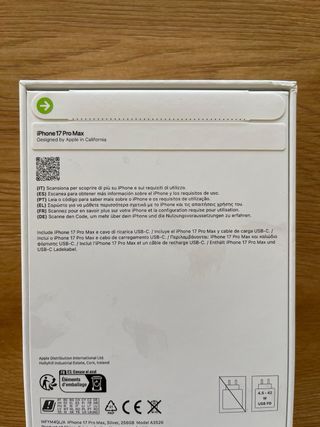 iPhone 17 Pro Max – 256 GB – Color Plateado