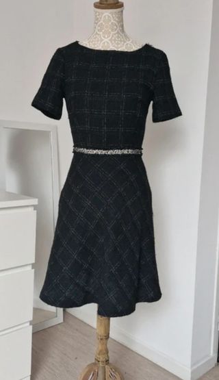 Vestido Tweed Negro Esprit Talla Xs