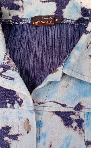 Camisa vaquera Easy Wear azul multicolor Talla L