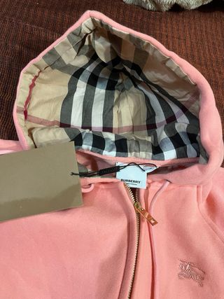 Sudadera Burberry Rosa con Capucha