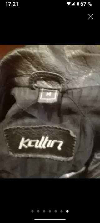 Cazadora cuero caballero motero