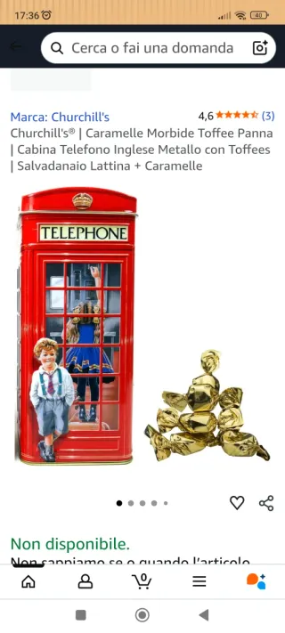 Salvadanaio a forma di cabina telefonica rossa