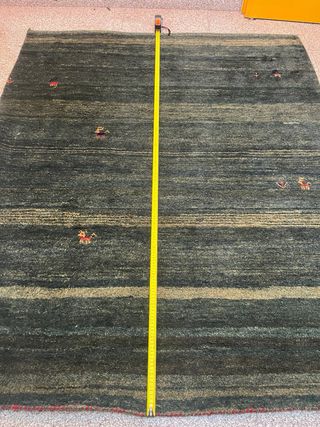 Alfombra de lana Gabbeh auténtica verde