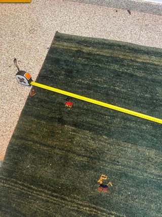 Alfombra de lana Gabbeh auténtica verde