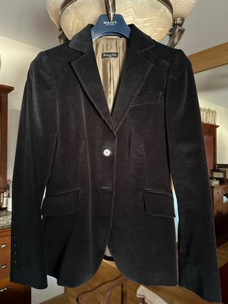 Americana Massimo Dutti Marrón Pana