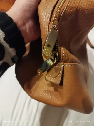 Bolso Mano Mediano Carolina Herrera Cognac